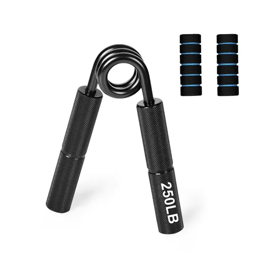 hand grip strengthener, grip strength trainer, home fitness equipment, men's arm workout, wrist strengthener, finger strength tool, spring steel grip, adjustable resistance, 350lb grip, forearm exercise equipment - Black - Size 2PCS