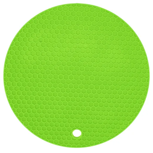 Round Shape Mat Food Grade Thickened Silicone Placemat Insulation Pad Microwave Oven MatGreen