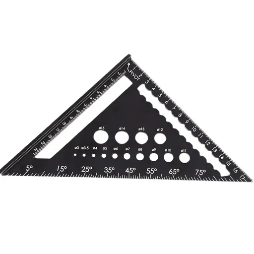 Rafter Square and Slide Ruler Set - Versatile Aluminum Alloy Carpenter Square for Precision Woodworking - Professional