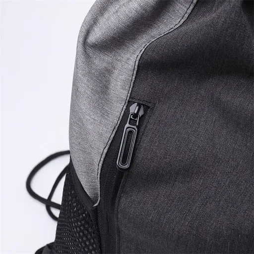 Drawstring Gym Bag with Bottle Holder,Waterproof String Bag Backpack Beach Bag for Sport Gym Travel Backpack(/Gray)