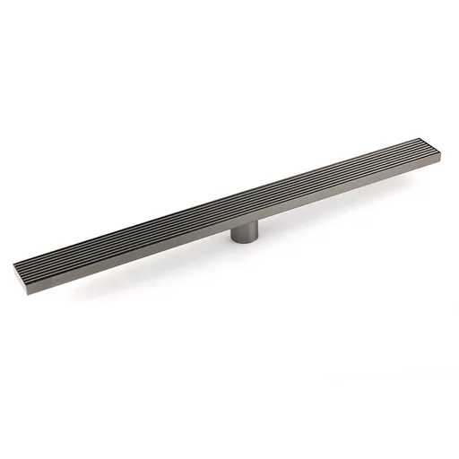 Watermark Gun Metal 800mm Strip Fence Linear Shower Grate Floor Drain 50mm Waste