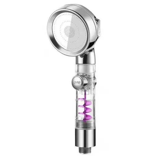 Shower Shower Head - Filtered Showerhead, Eco Powder High Pressure Water Softener with ON/OFF switch and Ionic Beads-2pcs