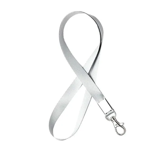 Neck Strap with Clip for ID Badge Name Tag Card Holder Lanyard - Silver Grey
