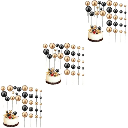 Metal Cake Toppers Assorted Color Easy Install Birthday Party Decor 90Pcs