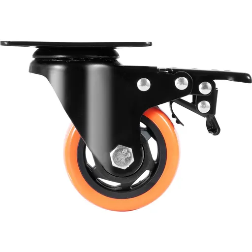 Caster Wheels, 76.2 mm Swivel Plate Casters, Set of 4, Heavy Duty 113 kg Load Capacity Per Caster