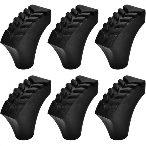 6Pcs Hiking Pole Tips Hiking Cane - Trekking Pole Tips for Walking Sticks Rubber Tips for Hiking Sticks - Collapsible Trekking