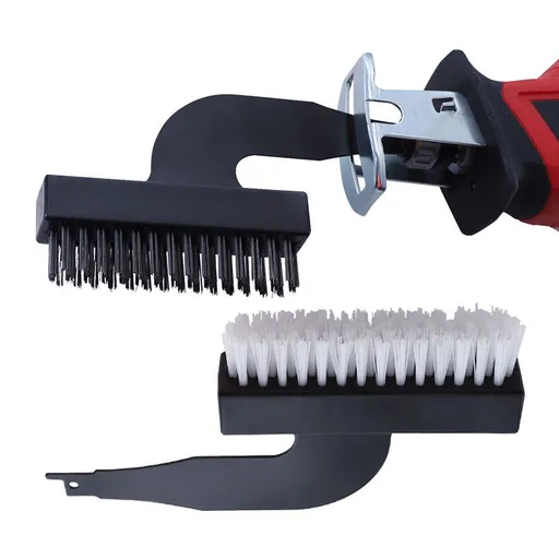 2 PCS Wire Brush Paint Metal Cleaner for Cleaning Paint Dirt Nylon Or Steel Brush Works with Electric Reciprocating Saw