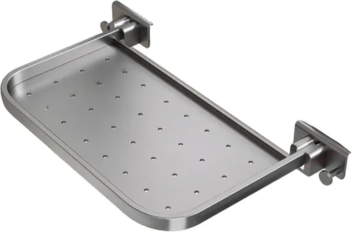 Foldable Window-Mounted Drying Rack with Clamp-on Design for Shoes, Plants & Small Items (Grey)