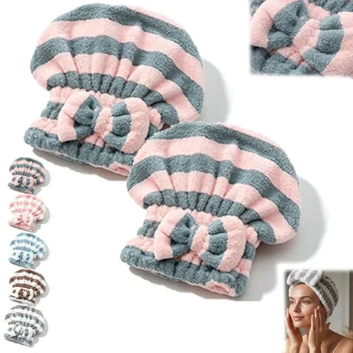 NEW Hair Towel Wrap for Women, Microfiber Hair Drying Caps Extrame Soft & Ultra Absorbent, Fast Drying Hair Turban Wrap for Girls and Women