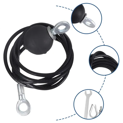 2m Fitness Pulley Cable,Adjustable Home Gym Cable Pulley System Replacement Fitness Cable for Pulley Machine Accessories
