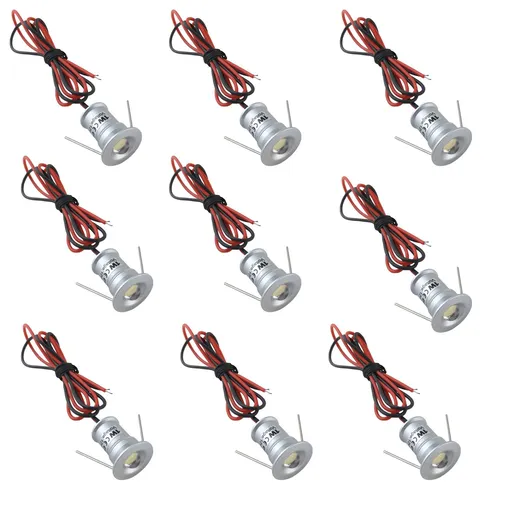 LED Small Recessed Ceiling Lights Spot Lights Downlights,IP54 Ceiling Ultra Slim 9 Pack,Small Spot Lamp with Hardwired for Kitchen,Stairs,Hallway,DIY Lighting,Bookshelf (6000K Daylight White)