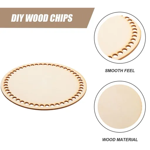 Khaki Wood Bag Shaper Base Durable for Handbag and Cross-Body Bags 2Pcs