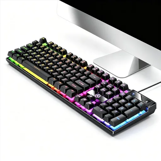 104 Keys Wired Keyboard Black