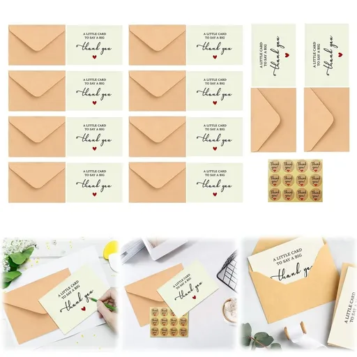 12 Pack 350GSM | Thank You Cards | Thank You Cards & Notes with Envelopes | Pefect for Wedding, Teacher, Graduation, Business, Holiday, and Christmas | Teacher Appreciation Gifts