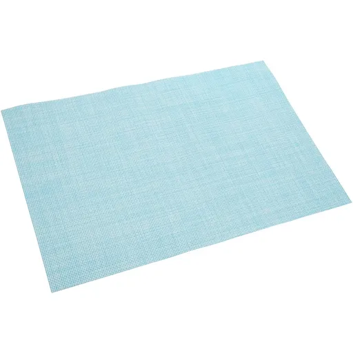 4Pcs Woven Faux Linen Placemats Heat Resistant Non Slip Kitchen Table Mats Sky Blue