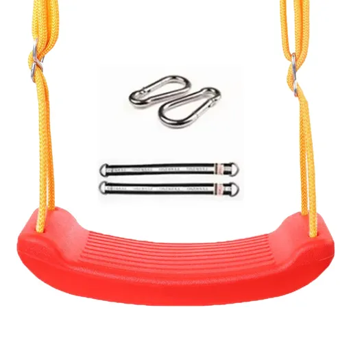 Swing Seat Anti Skid Buckle Adjustable Tear Resistant Rope Children Seat Swing for Park Outdoor Red