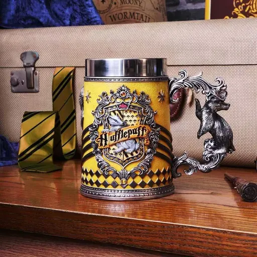 Collectible Tankard Mug 600ml Stainless Steel Lined Resin Beer Stein Yellow