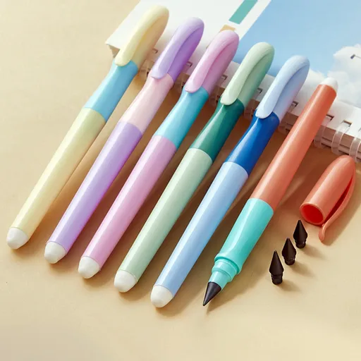 Forever Pencils for Writing, No Need Sharpened Pencil Cute Inkless Everlasting Pencil for Sketching, Replace Mechanical Pen for Sketch, Drawing and Writing Yellow
