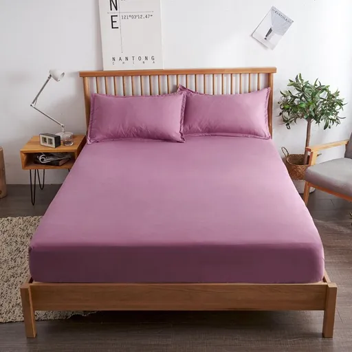 Pure Cotton Mattress Cover Non Slip Bed Sheet 40s Bean paste 120*200cm standard