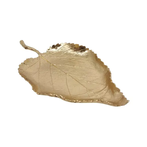 Nordic desktop display, light luxury gold ring tray, leaf jewelry tray, metal ornament, fruit tray decoration