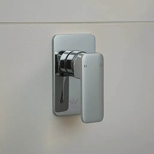 Single Square Shower Bath Mixer Tap Bathroom WATERMARK Approved in Chrome