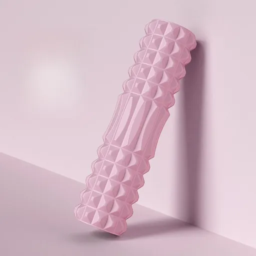 Foam Massage Roller Medium Firmness Roller Deep Tissue Massage Roller Neck - Pink - Size 12-33cm