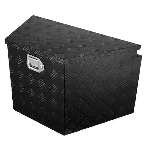 Trailer Tongue Box, Aluminum Alloy Diamond Plate Tongue Box Tool Chest, Heavy Duty Trailer Box Storage with Lock and Keys, Utility Trailer Tongue Box for Pickup Truck, RV, 99.06cmx41.91 cmx30.48