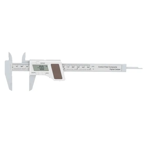 Solar Plastic Caliper 0‑150mm Electronic Digital Display Caliper for Engineering Surveying Angle Measurement