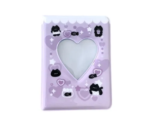 3 Inch 40 Pockets Card Book Waterproof Mini Cartoon Animal Photo Album Storage Pouch Dormitory Supplies