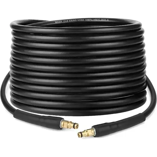 10 m Replacement Hose Compatible with Karcher K-Series Pressure Washer K2 K3 K4 K5 K7, Click Type Quick Coupling, Black Color