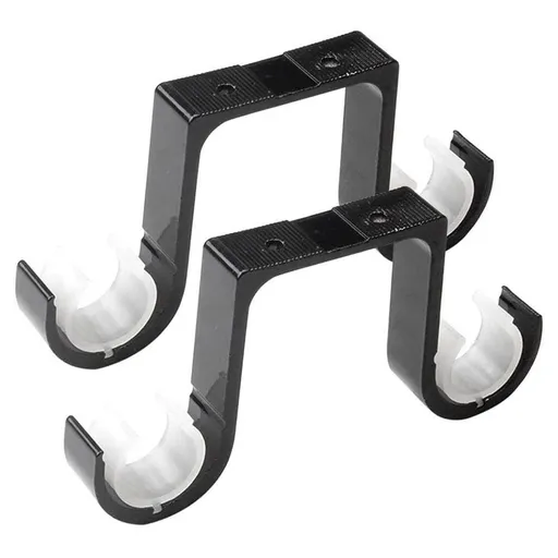 Brackets Heavy Duty Curtain Rod Holder with Plastic Buckle for Wall Black Double Curtain Brackets Hook Et of 2 Drape Rod Bracket