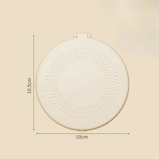 Yellow LED Travel Makeup Mirror - Rechargeable Compact Mirror with 3 Color Lights, 1x/5x Magnification & Smart Auto On/Off
