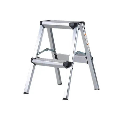 Portable Aluminium 1-3 Step Folding Ladder Anti-Slip Frame Stool for Home Use - 2 Step Folding Ladder