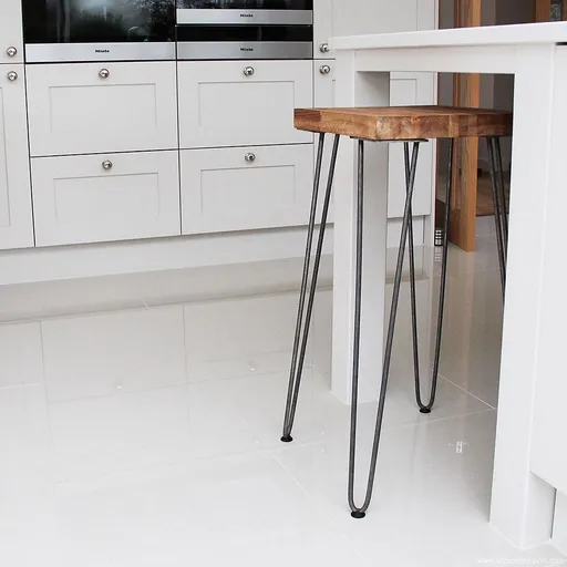 Set of 4 Industrial Retro Hairpin Table Legs 12mm Steel Bench Desk - 71cm Black