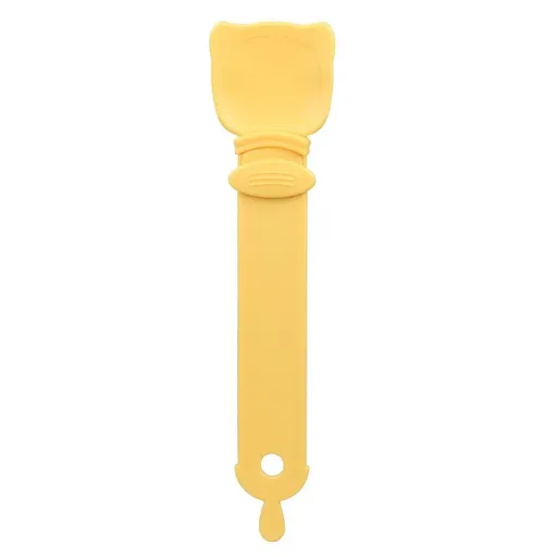 Cat Strip Scoop Squeezer Feeder Snack Spoon Easy Cat Feeding Treats - Orange