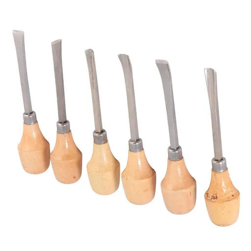 1 Set 6pcs Engraved Ball Handle Ceramic Metal Clay Palm Woodworking Carving Beginners Supply Carving Crafts Accessory