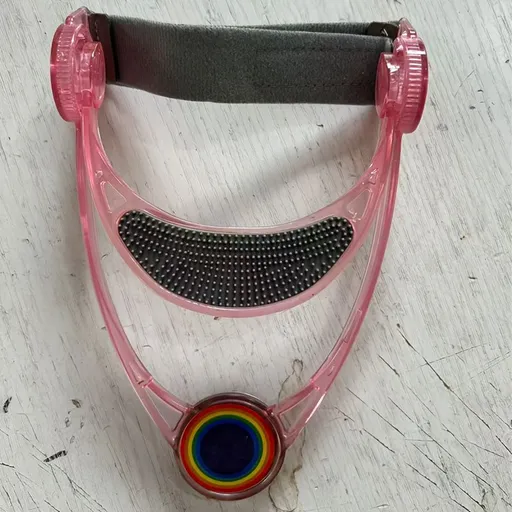 Neck Lifter Posture Corrector with Circular Pads, Adjustable Ergonomic Collar Support to Reduce Neck Strain for Office & Home Use Pink2