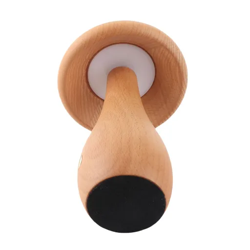 Wooden Mushroom Lamp 3000K 4000K 6000K Stepless Dimmable Touch Control 150 Degree Rotatable Rechargeable Table Lamp