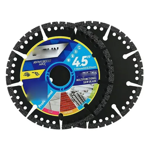1Pcs Diamond Cutting disc 4.5in- Heavy Duty Angle Grinder Discs for Cutting Tile, Marble, Quartz, Stone, Metal & , Wet or Dry Use,Durable Multi-Purpose Blades