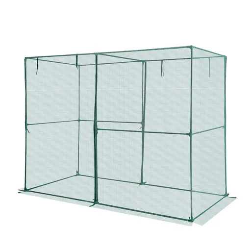 Crop Cage, 2.39 x 1.2 x 1.8 m Plant Protection Tent with Zippered Door, Wind-Resistant Tall Crop Cage, Easy to Install, Outdoor Raised Bed Cover, Tomato Plant Netting for Garden Patio Lawn
