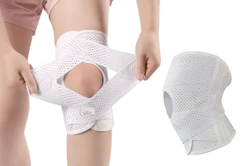 Knee Brace with Side Stabilizers for Meniscus Tear Knee Pain Breathe Knee Sleeve Relieve Knee Pain relaxation for Working Out, Knee Support -White / XL
