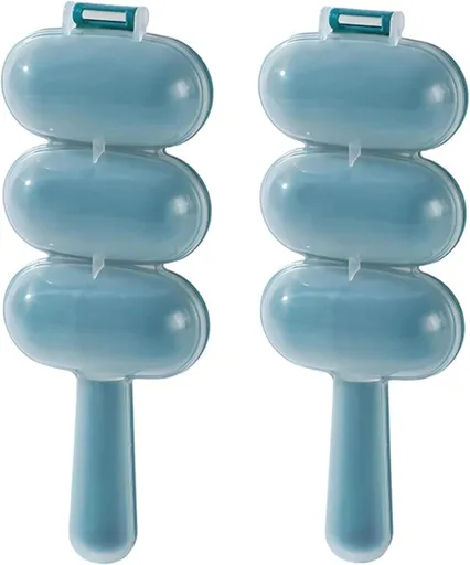 2Pcs Blue Rice Ball Maker Shake Lunch Maker Mould Rice Ball Shaker Rice Ball Mold Rice Ball Shaped Kitchen Tools and Home DIY Making Kit Sushi Plates,DIY Sushi Shake Rice Ball Mold, Specialty Plates