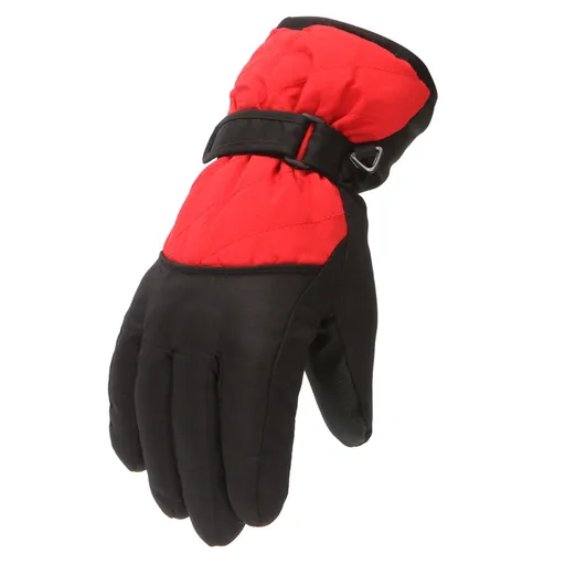 Kids Waterproof Winter Snow Gloves, Thick Stretchy Warm Gloves for Boys and Girls for Outdoor Play in Cold Weather, Red, 10-16 Years
