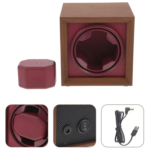 Automatic ABS Watch Winder for Men, Compact 13.5 x 13 cm, Scratch-Resistant, Smooth Rotation, 1 Set Design