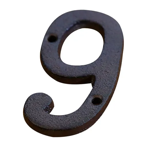 3 inch Iron House Number, Iron Black House Numbers for Outside, Metal Mailbox Numbers for Outside, Home Address Numbers for House, Matching Screws J