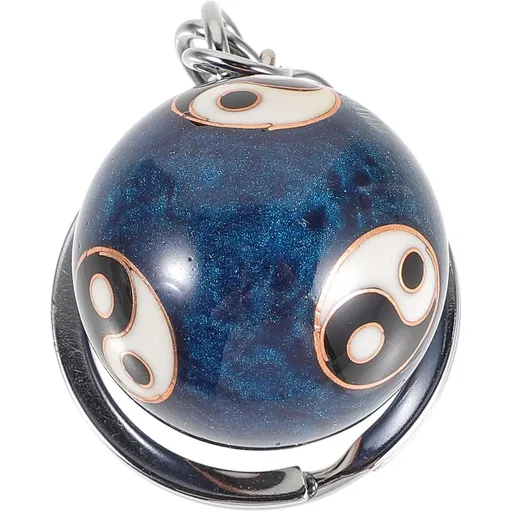 Enamel Eight Diagrams Ball Keychain Charm for Car Keys and Bags, Lightweight Decorative Pendant, Classic Style, Everyday Carry Accent