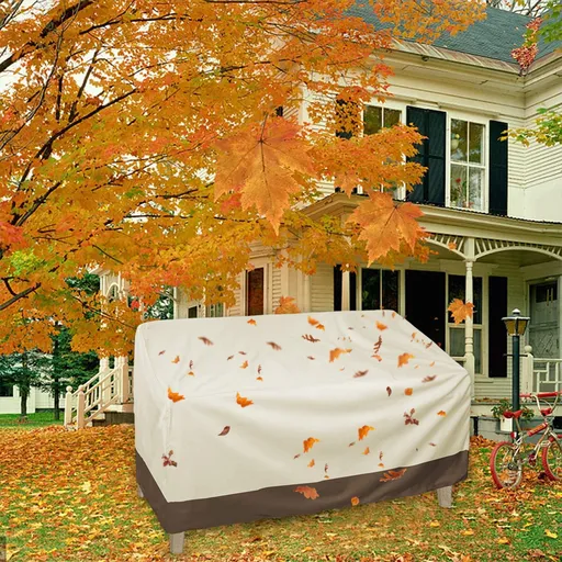 Patio Benches Loveseat Covers, Heavy Duty Patio Deep Bench Loveseat Cover, Waterproof Outdoor Deep Sofa Cover, Lawn Patio Furniture Covers with Air Vent 57.9×31×32.7 in Coffee