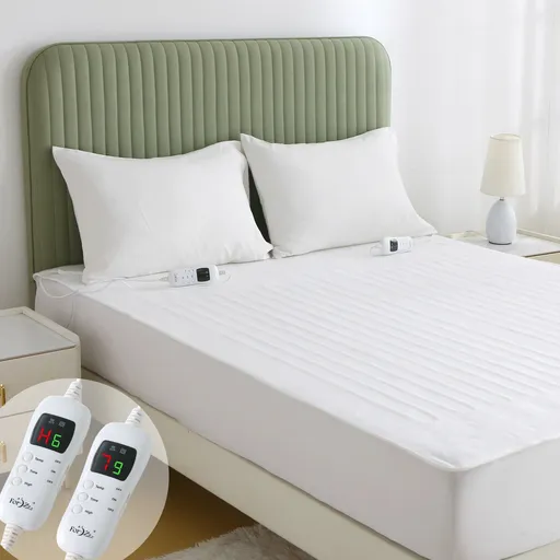 Heated Mattress Pad - Bedding Electric Blanket with 9 Heat Setting & 9-Hour Auto Off, Heated Mattress Pad-Machine Washable Fully Fitted Heating Pad with Overheat Protection , 800GSM Non Woven Fabric-fitted sheet cover(Super King)