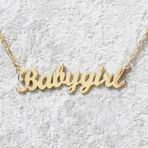House Of Dasein Girl Gold Necklace Ddlg - Gold - Babygirl Necklace
