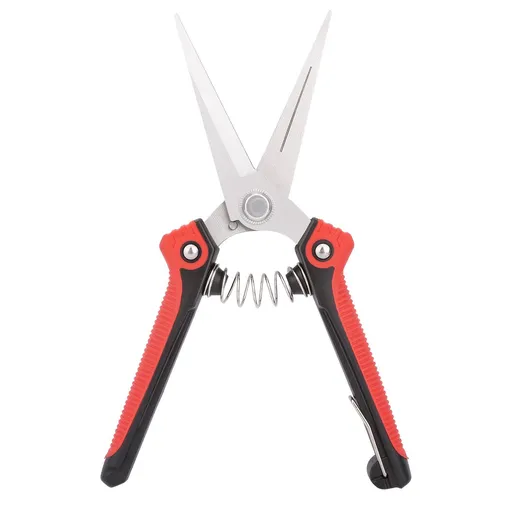 Steel Ultra Sharp Multi-purpose Hand Pruner Scissors for Garden Harvesting Fruits Vegetables Trimming Pklants Flowers, Black & Red